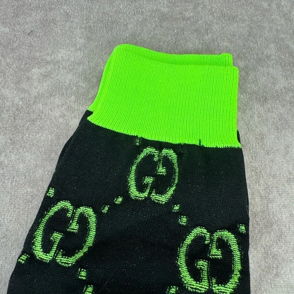 GUCCI New Interlocking G Jacquard Socks Green Black Medium 700626